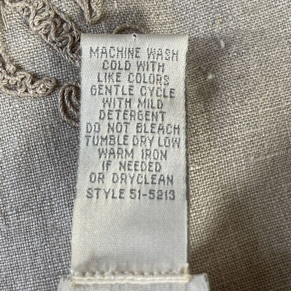 J Jill Women Skirt 16P Linen Mermaid Handkerchief Floral Embellished Cottage - Picture 8 of 12